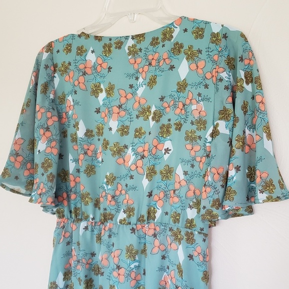 Green Floral Maxi Dress by Tulle - Size Small - Picture 7 of 8